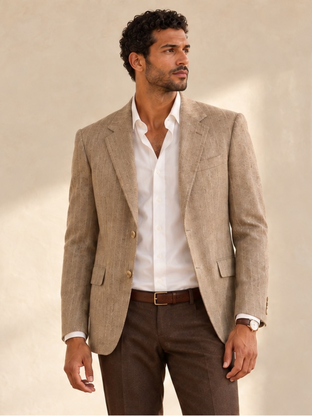 Samuelsohn Tailored Virgin Wool Pinstripe Blazer Quiet Luxury Sz 44R